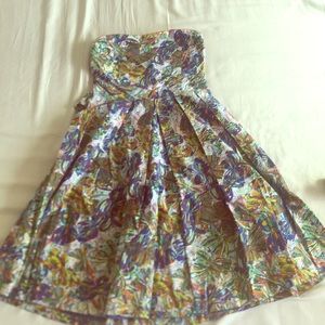Strapless multicolored Dress